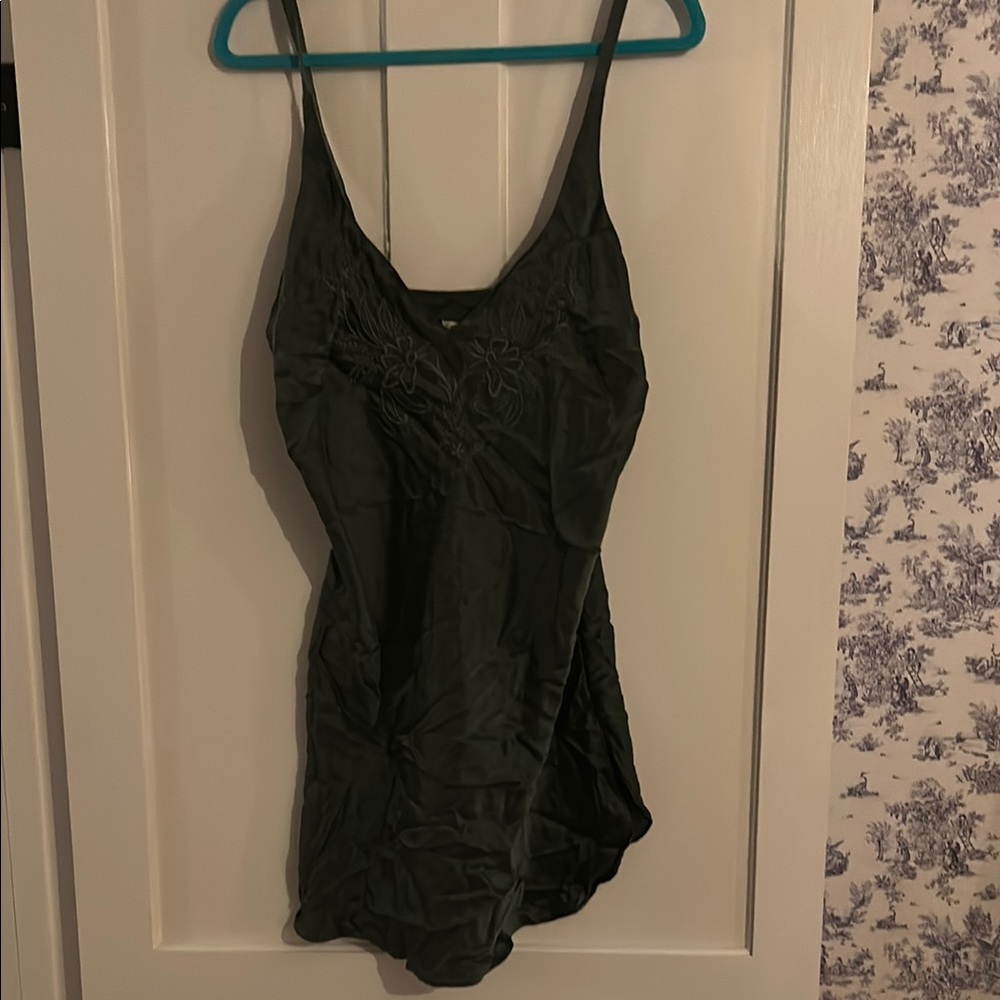 Vintage Victoria's Secret Dark Green 100% Silk Top